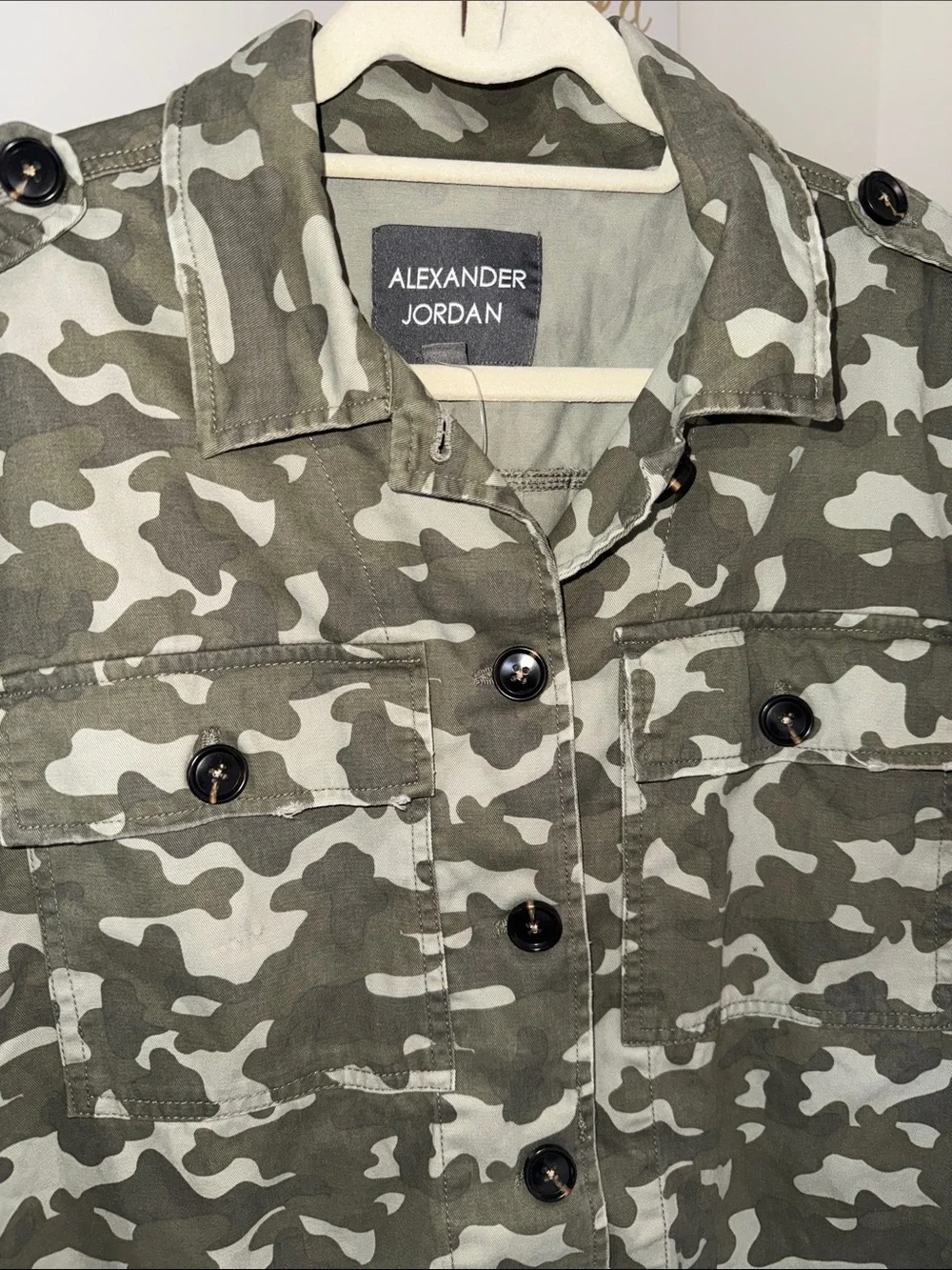 Alexander Jordan Olive Green Camo Utility Jacket